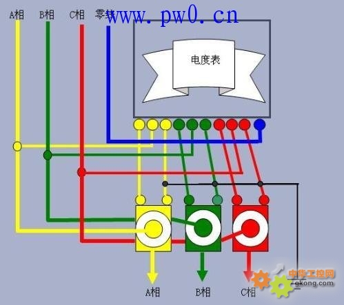 三相四线电表如何接线