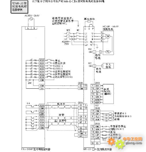 fx1s y0如何与mr-j2s连接