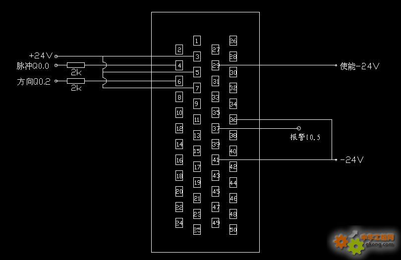 200cn psi外的其他型号plc公共端输出是正电压,而松下的伺服电机需要