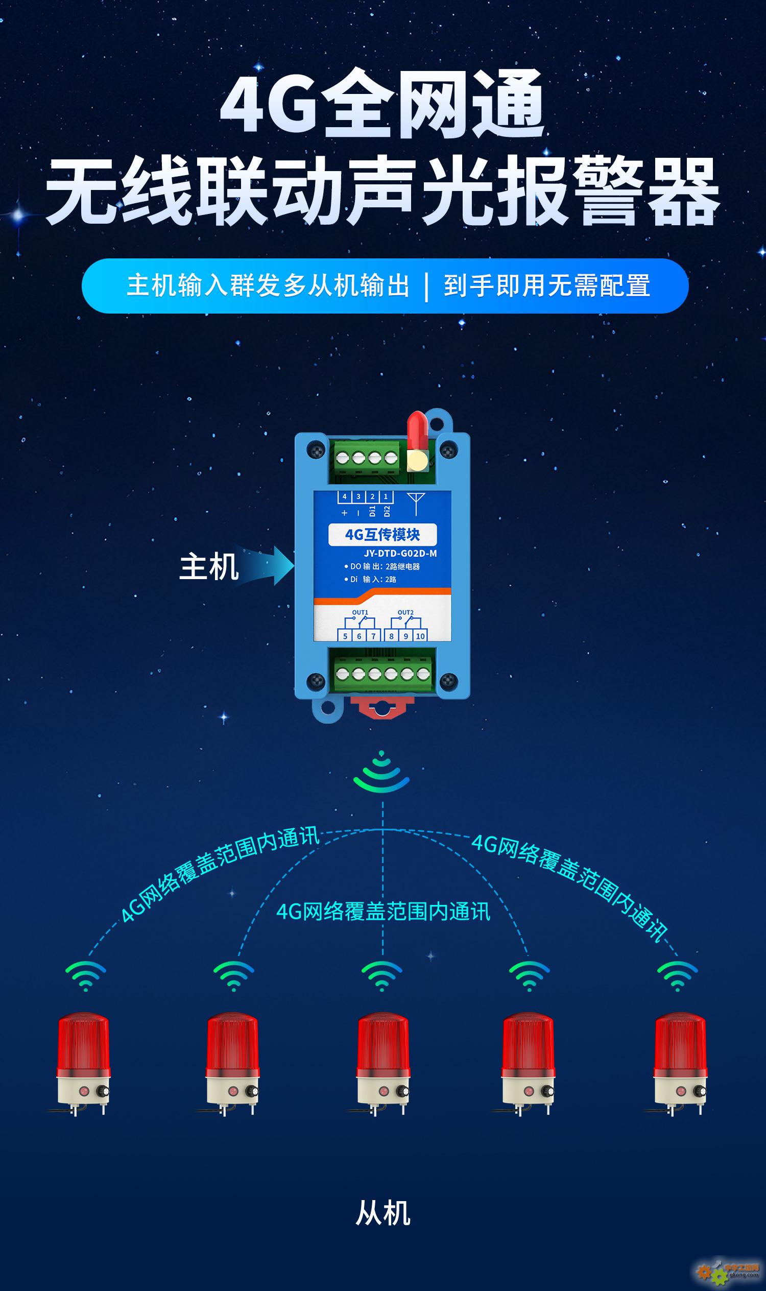 4G无线声光报警器