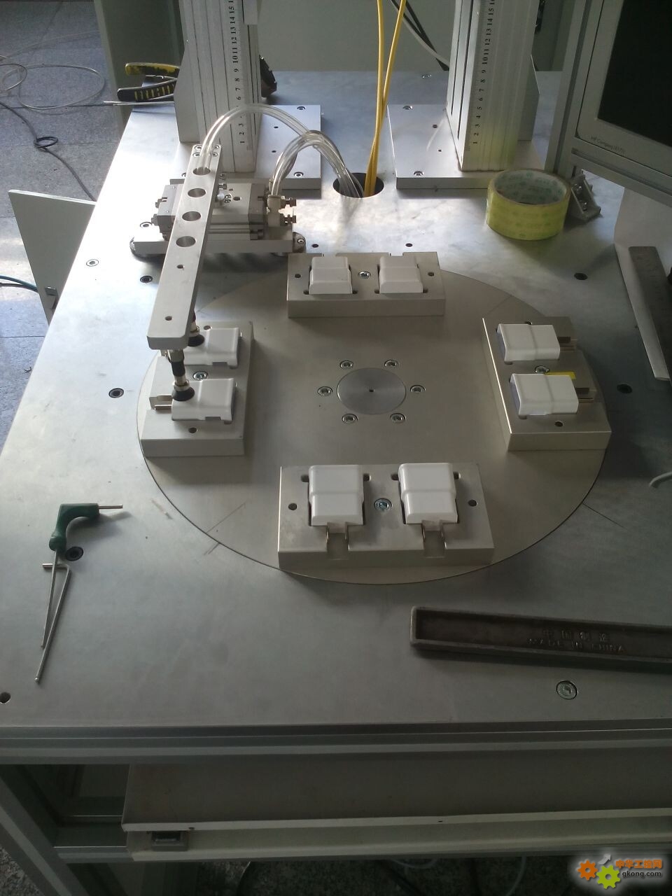fx3u-16mt加台达伺服做的4等分机器