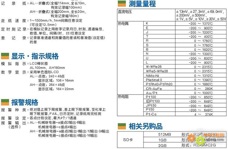 千野混合式记录仪AL4000.AH4000-千野混合式记录仪 混合式记录仪 记录仪-