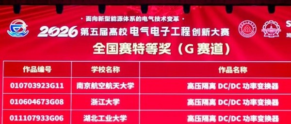 第五届高校电气电子工程创新大赛收官